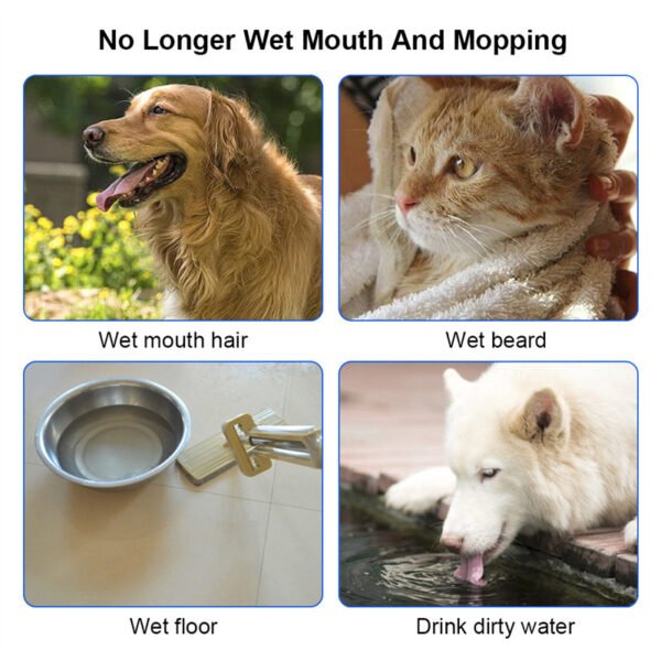 1.5L Cat Dog Water Bowl Carried Floating Bowl Anti-Overflow Slow Water Feeder Dispenser Pet Fountain ABS&PP Dog Supplies - Imagen 6