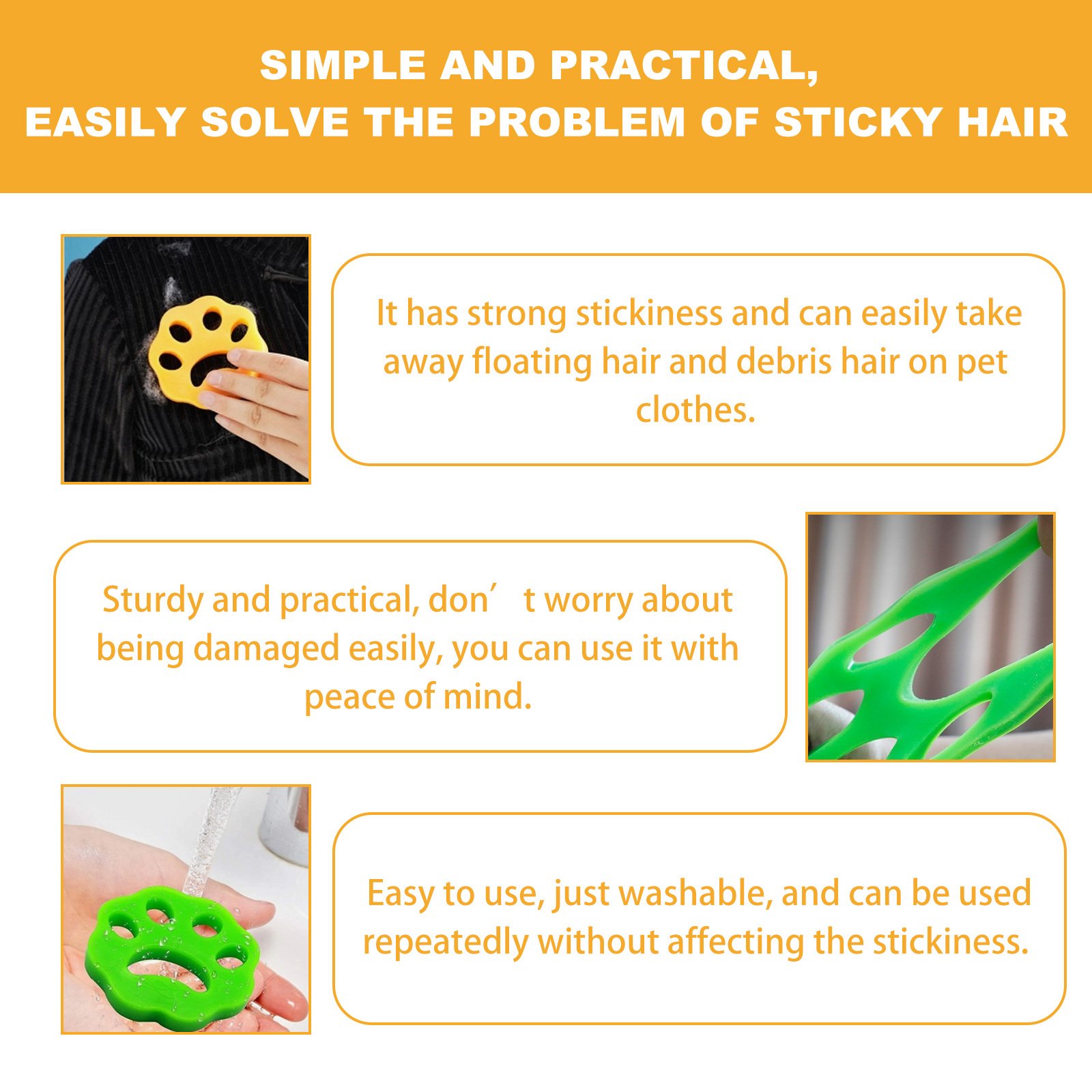 2 Pack Pet Hair Remover For Laundry Lint Catcher Laundry Hair Catcher For Washing Machine Reusable Dog Hair Remover For Laundry,Nontoxic Dog Hair Catcher For Bedding,Clothes. - Imagen 7