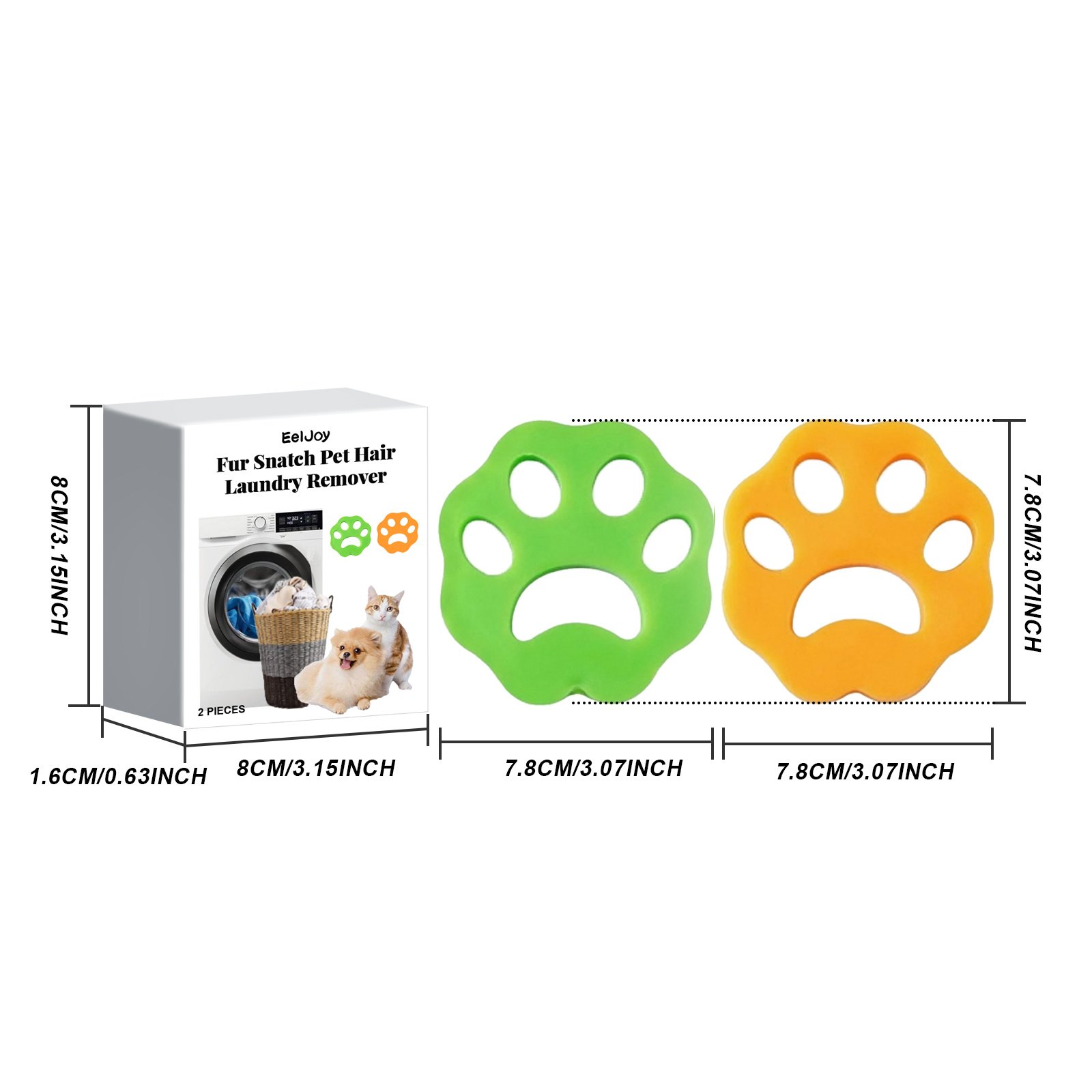2 Pack Pet Hair Remover For Laundry Lint Catcher Laundry Hair Catcher For Washing Machine Reusable Dog Hair Remover For Laundry,Nontoxic Dog Hair Catcher For Bedding,Clothes. - Imagen 4