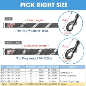 Pet Supplies Drop Shipping 4ft/5ft/6ft/7ft Dog Rope Leash Scarf Christmas Solid 5ft Nylon Dog Leash with Poop Bag Holder CN;ZHE