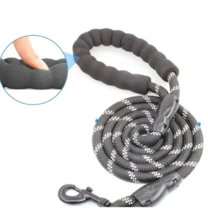 Pet Supplies Drop Shipping 4ft/5ft/6ft/7ft Dog Rope Leash Scarf Christmas Solid 5ft Nylon Dog Leash with Poop Bag Holder CN;ZHE
