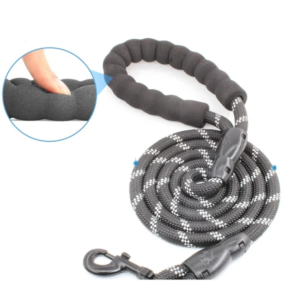 Pet Supplies Drop Shipping 4ft/5ft/6ft/7ft Dog Rope Leash Scarf Christmas Solid 5ft Nylon Dog Leash with Poop Bag Holder CN;ZHE
