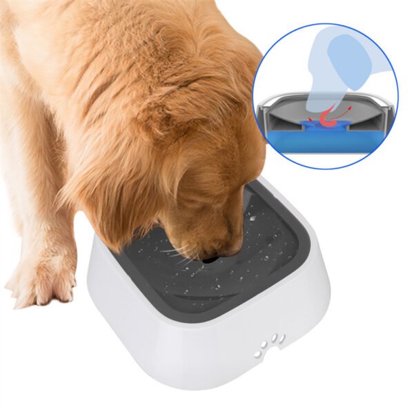 1.5L Cat Dog Water Bowl Carried Floating Bowl Anti-Overflow Slow Water Feeder Dispenser Pet Fountain ABS&PP Dog Supplies - Imagen 4